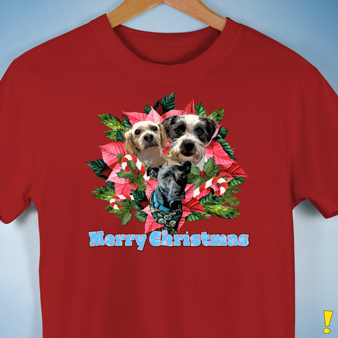 Custom Holiday Joy T-Shirt Unisex T-Shirt - Red