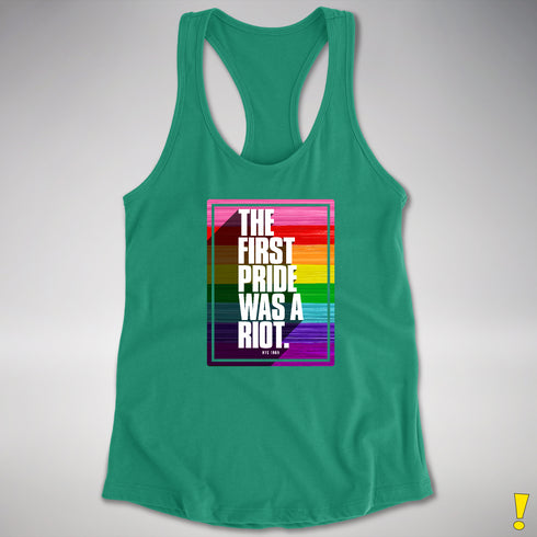 The First Pride Was A Riot - Original 8 Stripe Pride Racerback Tank