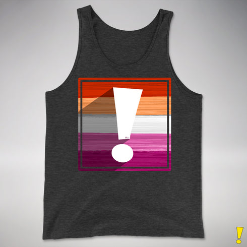 Lesbian Pride Flag Exclamation Point Premium Tank Top