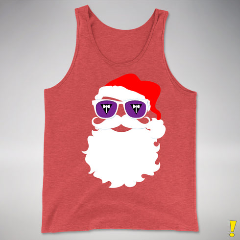 Santa’s Lesbian Labrys Pride Flag Shades Premium Tank Top - Red Triblend