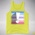 Bigender Pride Flag Exclamation Point Premium Tank Top - Neon Yellow