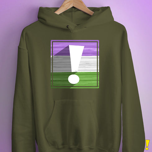 Genderqueer Pride Flag Exclamation Point Hoodie