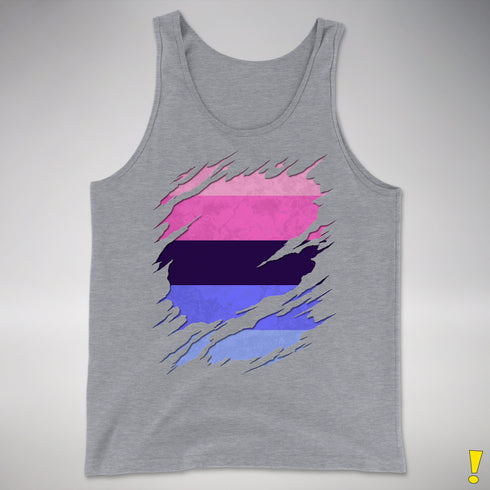 Omnisexual Pride Flag Ripped Reveal Premium Tank Top