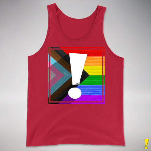 LGBTQ Progress Pride Flag Exclamation Point Premium Tank Top