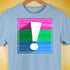Polysexual Pride Flag Exclamation Point Premium Unisex T-Shirt - Baby Blue