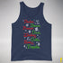 Santa's Reindeer and Drinks Tank Top - Navy Heather