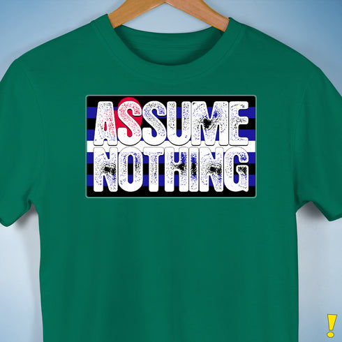 Assume Nothing Leather Pride Flag Premium Unisex T-Shirt