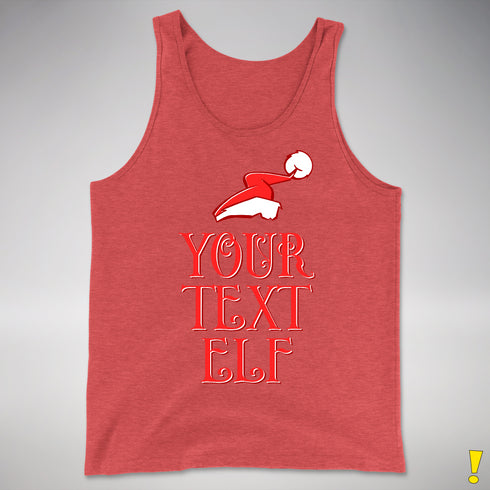 Personalized Elf Family Premium Tank Top - Red Triblend
