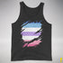 Bigender Pride Flag Ripped Reveal Premium Tank Top