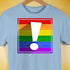 LGBTQ Pride Flag Exclamation Point Premium Unisex T-Shirt