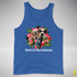 Custom Holiday Poinsettia Premium Tank Top - Royal Blue Triblend