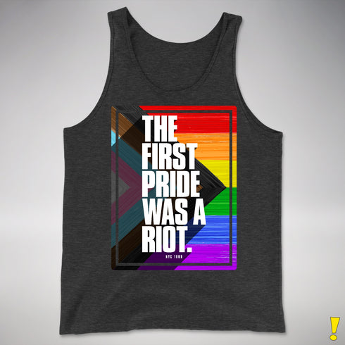 The First Pride Was a Riot - LGBTQ Progress Pride Premium Tank Top
