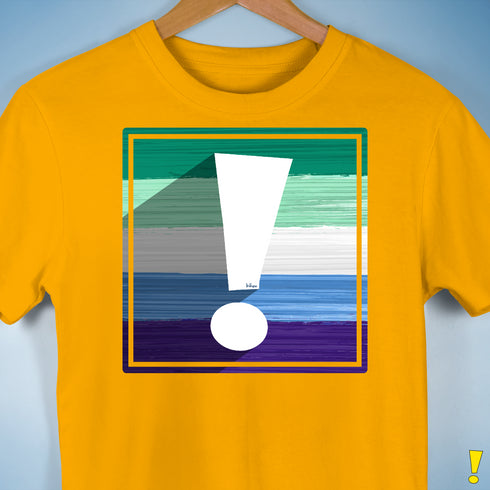 Gay Male Pride Flag Exclamation Point Premium Unisex T-Shirt