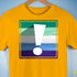 Gay Male Pride Flag Exclamation Point Premium Unisex T-Shirt