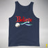 Believe Gay Male Pride Flag Jingle Bell Premium Tank Top - Navy