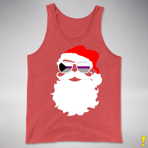 Santa’s Demisexual Pride Flag Shades Premium Tank Top - Red Triblend