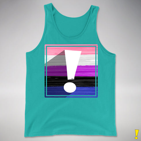 Genderfluid Pride Flag Exclamation Point Premium Tank Top