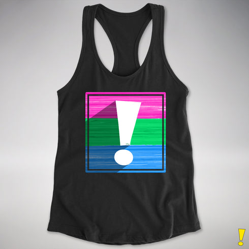 Polysexual Pride Flag Exclamation Point Racerback Tank