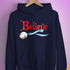 Believe Gay Male Pride Flag Jingle Bell Hoodie - Navy