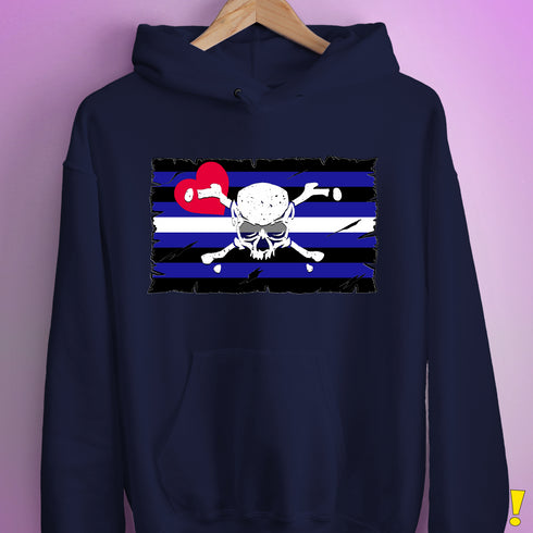 Leather Pride Pirate Flag Hoodie