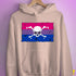 Bisexual Pride Pirate Flag Hoodie - Light Pink