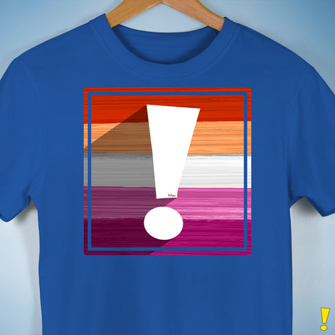 Lesbian Pride Flag Exclamation Point Premium Unisex T-Shirt