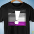 Asexual Pride Flag Exclamation Point Premium Unisex T-Shirt - Black