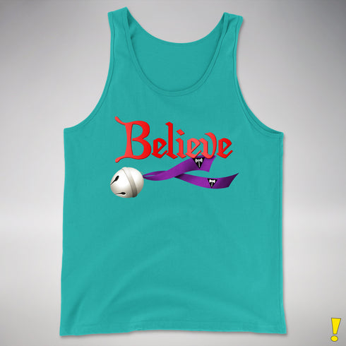 Believe Lesbian Labrys Pride Flag Jingle Bell Premium Tank Top - Teal