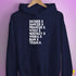 Reindeer and Alcohol List Hoodie - Navy
