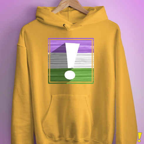 Genderqueer Pride Flag Exclamation Point Hoodie