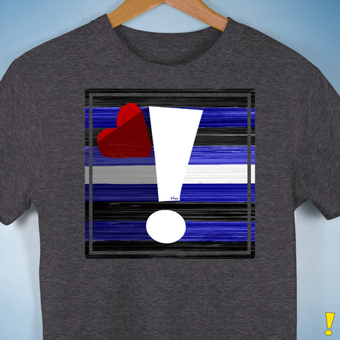 Leather Pride Flag Exclamation Point Premium Unisex T-Shirt