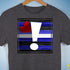 Leather Pride Flag Exclamation Point Premium Unisex T-Shirt