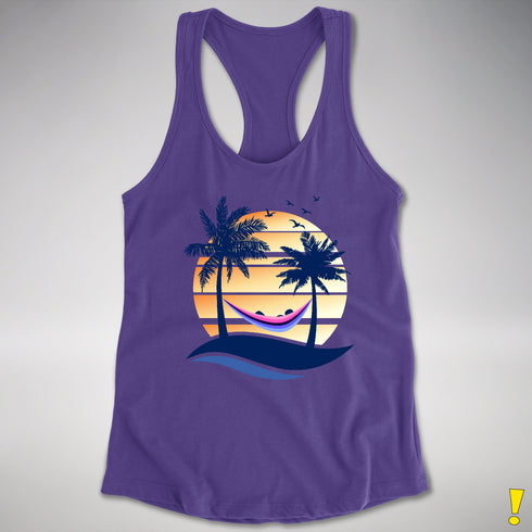 Omnisexual Pride Hammock Summer Beach Sunset Racerback Tank