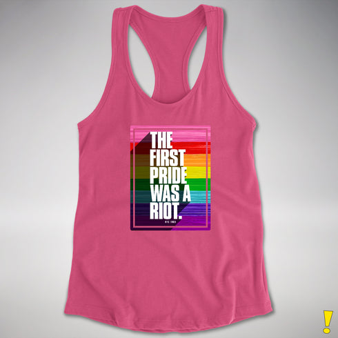 The First Pride Was A Riot - Original 8 Stripe Pride Racerback Tank