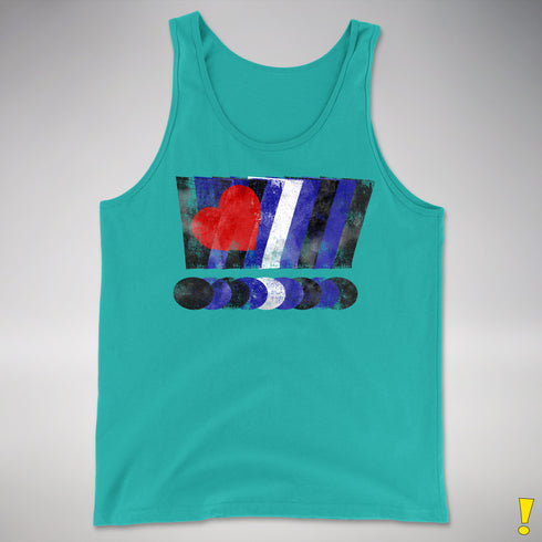 Distressed Leather Pride Exclamation Points Premium Tank Top