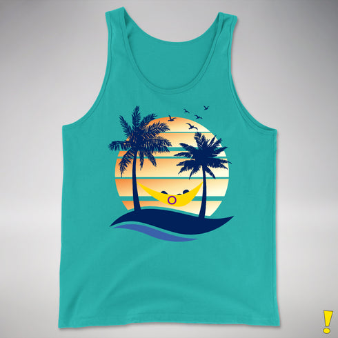 Intersex Pride Hammock Summer Beach Sunset Premium Tank Top