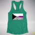 Demisexual Pride Pirate Flag Racerback Tank - Kelly Green