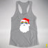 Santa’s Gilbert Baker LGBTQ Pride Flag Shades Racerback Tank - Grey Heather
