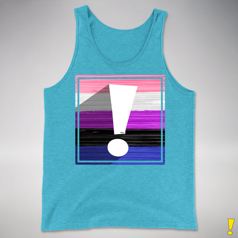 Genderfluid Pride Flag Exclamation Point Premium Tank Top