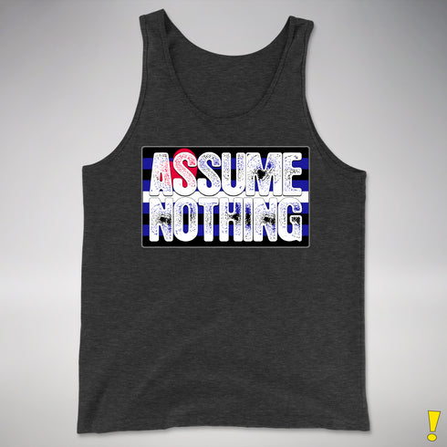 Assume Nothing Leather Pride Flag Premium Tank Top