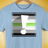 Agender Pride Flag Exclamation Point Premium Unisex T-Shirt - Baby Blue