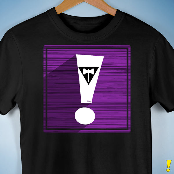 Lesbian Labrys Pride Flag Exclamation Point Premium Unisex T-Shirt - Black