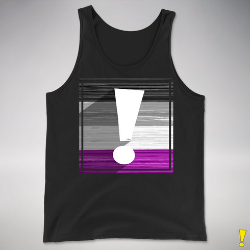 Asexual Pride Flag Exclamation Point Premium Tank Top - Black