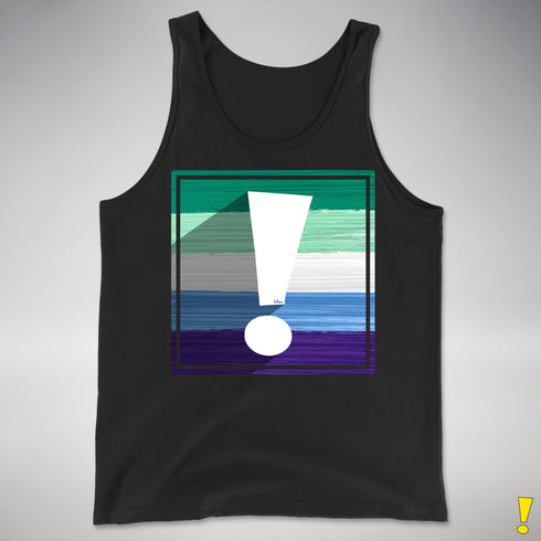 Gay Male Pride Flag Exclamation Point Premium Tank Top