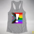 LGBTQ Progress Pride Flag Exclamation Point Racerback Tank