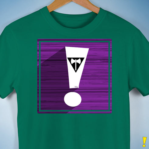 Lesbian Labrys Pride Flag Exclamation Point Premium Unisex T-Shirt - Kelly Green