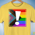 LGBTQ Progress Pride Flag Exclamation Point Premium Unisex T-Shirt - Yellow