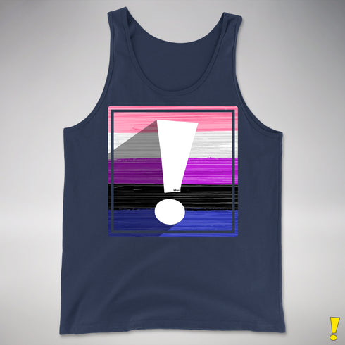 Genderfluid Pride Flag Exclamation Point Premium Tank Top
