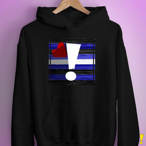 Leather Pride Flag Exclamation Point Hoodie