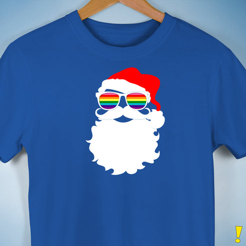 Santa’s Gilbert Baker LGBTQ Pride Flag Shades Premium Unisex T-Shirt - Royal Blue